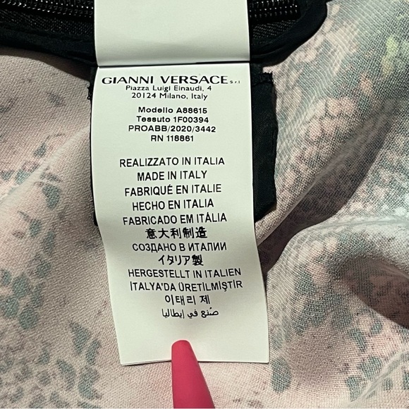 Versace Skirt Size ITALIAN 42(US 6/med)Snake print Neon Pockets Preowned - Picture 7 of 13